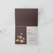 Rosa Wasserlilie Elegante einfache zeitgenössische Einladung (Innenseite)