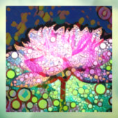 Rosa Wasserlilie Farbiges Mosaikabstraktes Design Fensteraufkleber (Blatt 3)