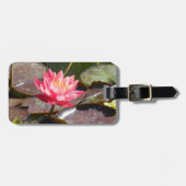 Rosa Wasserlilie Gepäckanhänger (Vorderseite horizontal)