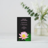 Rosa Wasserlilie-Geschäfts-Karte Visitenkarte (Stehend Vorderseite)