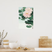 Rosa Wasserlilie Japanische Kunst Poster (Küche)