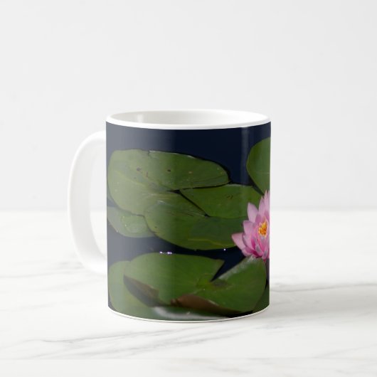 Rosa Wasserlilie Kaffeetasse (Vorderseite Links)