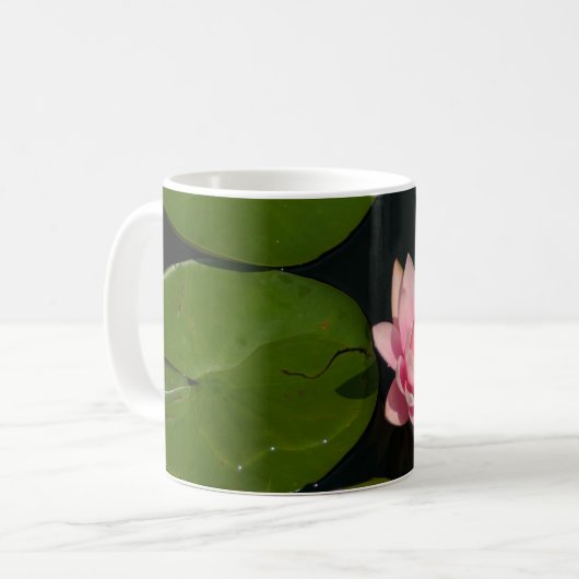 Rosa Wasserlilie Kaffeetasse (Vorderseite Links)