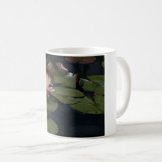 Rosa Wasserlilie Kaffeetasse (VorderseiteRechts)