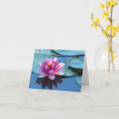 Rosa Wasserlilie Karte (Gelbe Blume)