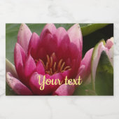 Rosa Wasserlilie Lebensmitteletikett (Einzelnes Label)