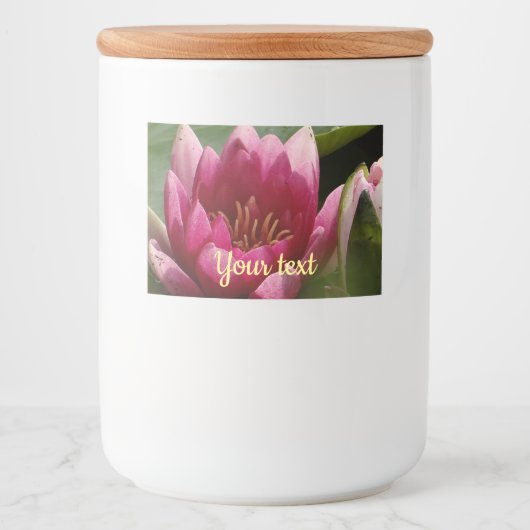 Rosa Wasserlilie Lebensmitteletikett (Vorderseite)