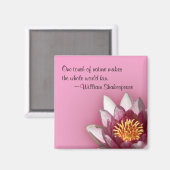 Rosa Wasserlilie Magnet (Vorderseite/Rückseite)