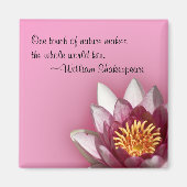 Rosa Wasserlilie Magnet (Vorne)