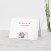 Rosa Wasserlilie Mama-Zu-Ist Glückwünsche Karte (Rückseite)