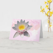 Rosa Wasserlilie Mama-Zu-Ist Glückwünsche Karte (Gelbe Blume)