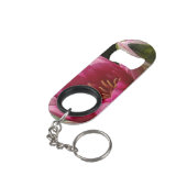Rosa Wasserlilie Mini Flaschenöffner (Rückseite Schrägansicht)