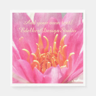 Rosa Wasserlilie Nahes Papier Napkins Serviette