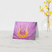Rosa Wasserlilie Notecard Karte (Gelbe Blume)
