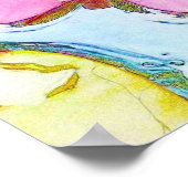 Rosa Wasserlilie Poster (Ecke)