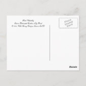 Rosa Wasserlilie Postkarte (Rückseite)