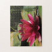 Rosa Wasserlilie Puzzle (Vertikal)