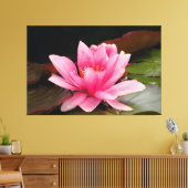 Rosa Wasserlilie Stretchierte Leinwand drucksvoll (Insitu (Wohnzimmer))