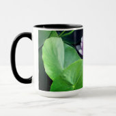 Rosa Wasserlilien Blumenwirbel Foto Tasse (Links)