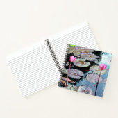 Rosa Wasserlilien in einem Teich Notizblock (Innenseite)