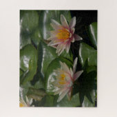 Rosa Wasserlilien Jigsaw Puzzle (Vertikal)