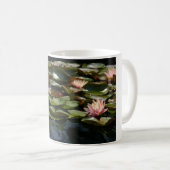Rosa Wasserlilien Kaffeetasse (VorderseiteRechts)