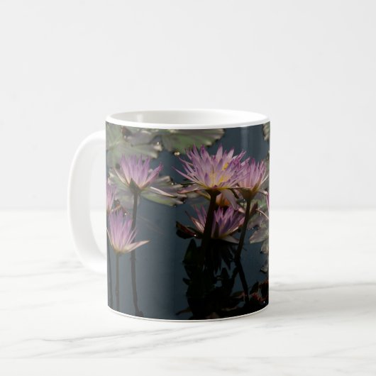 Rosa Wasserlilien Kaffeetasse (Vorderseite Links)