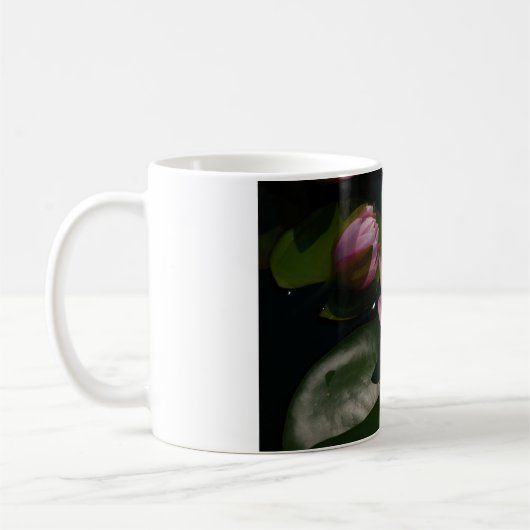 Rosa Wasserlilien Kaffeetasse (Links)
