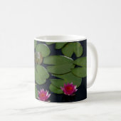 Rosa Wasserlilien Kaffeetasse (VorderseiteRechts)