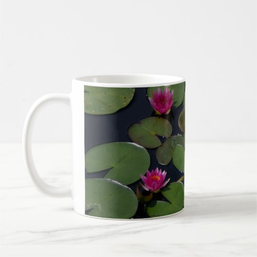 Rosa Wasserlilien Kaffeetasse (Links)