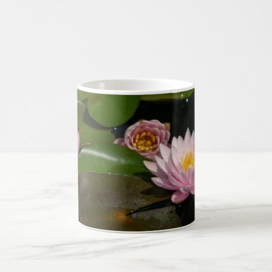 Rosa Wasserlilien Kaffeetasse (Mittel)