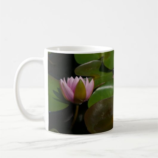 Rosa Wasserlilien Kaffeetasse (Links)