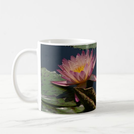 Rosa Wasserlilien Kaffeetasse (Links)