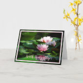 Rosa Wasserlilien Karte (Gelbe Blume)