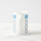 Rosa Wasserlilien, Libellen, Knochen-China-Tasse Porzellantasse (Rückseite)