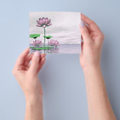 Rosa Wasserlilien und Lotus-Blume Flyer (Gruppe)