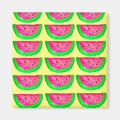 Rosa Wassermelone Frucht Pop Kunstmagnet Magnet (Vorne)