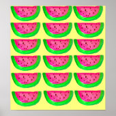 Rosa Wassermelone Frucht Pop Kunstposter Poster (Vorne)