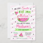 Rosa Wassermelone-Geburtstags-Party Einladung (Vorderseite)