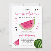 Rosa Wassermelone Little Sweetie Baby Shower Einla
