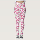 Rosa Wassermelonen-Muster Leggings (Vorderseite)