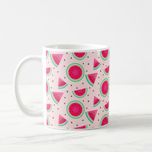 Rosa Wassermelonen-Tasse Kaffeetasse (Links)