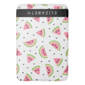 Rosa Wassermelonen, Wassermelonen, Ihr Name Badematte (Vorderseite Vertikal)