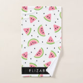 Rosa Wassermelonen, Wassermelonen, Ihr Name Badhandtuch Set (Handtuch)