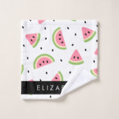 Rosa Wassermelonen, Wassermelonen, Ihr Name Badhandtuch Set (Waschlappen)