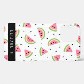 Rosa Wassermelonen, Wassermelonen, Ihr Name Case-Mate iPhone Hülle (Rückseite (Horizontal))