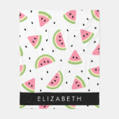 Rosa Wassermelonen, Wassermelonen, Ihr Name Fleecedecke (Vorderseite)