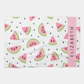 Rosa Wassermelonen, Wassermelonen, Ihr Name Geschirrtuch (Horizontal)