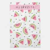 Rosa Wassermelonen, Wassermelonen, Ihr Name Geschirrtuch (Vertikal)