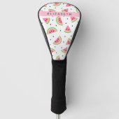 Rosa Wassermelonen, Wassermelonen, Ihr Name Golf Headcover (Vorderseite)